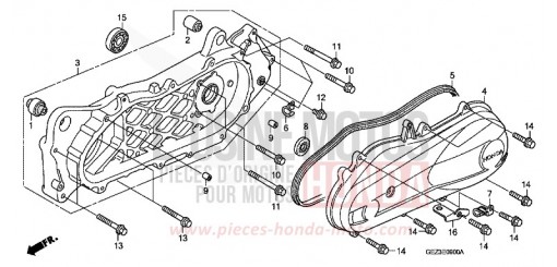 SWINGARM/LEFT CRANKCASE COVER NPS506 de 2006